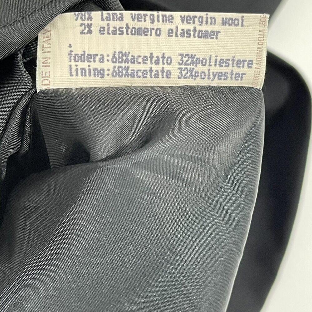 Paul Stuart Women’s Size 44 Italy Solid Black Virgin Wool Lined Vtg Pencil Skirt - Picture 7 of 10